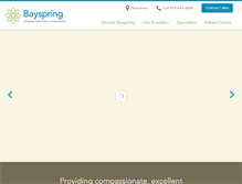 Tablet Screenshot of bayspringmedical.com